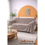 Bella Home Bubble Koltuk Örtüsü | 175X215 cm | 1 Adet | Yumuşak Dokulu & Modern Tasarım | Şık ve Kullanışlı - 175 x 215 cm - Vizon