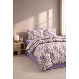 Bella Home Çift Kişilik Çiçekli Nevresim Takımı | Pamuklu | Elite - Lüks | Lila | 4 Parça | 70% Pamuk 30% Polyester | 200 cm x 220 cm - 200 x 200 cm