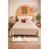 Bella Home Çift Kişilik Elit Jakarlı Pike (Tek Parça) - 200X230 cm - Bej