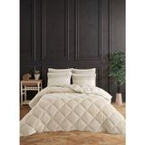Bella Home Çift Kişilik Jakarlı Uyku Seti - Wellsoft Yorgan - 4 Parça - Pvc Orijinal Çantalı - Krem - 195 x 215