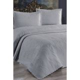 Bella Home Çift Kişilik Jelatinde Mikrofiber Yatak Örtüsü - Yeni Renkler - Gri - 230 x 250 cm