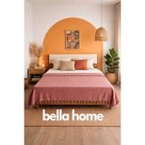 Bella Home Çift Kişilik Natural Tek Pike – 200X230 cm | Doğal Görünümlü | Hafif & Nefes Alabilir - Gülkurusu