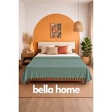 Bella Home Çift Kişilik Natural Tek Pike – 200X230 cm | Doğal Görünümlü | Hafif & Nefes Alabilir - Mint