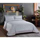 Bella Home Flame Çift Kişilik Sephora Yatak Örtüsü Takımı - 240X260 cm - Orijinal Pvc Çantalı - Gri - 240 x 260 cm