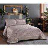 Bella Home Flame Çift Kişilik Sephora Yatak Örtüsü Takımı - 240X260 cm - Orijinal Pvc Çantalı - Haki - 240 x 260 cm