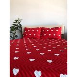 Bella Home Kalpli Çift Kişilik 3 Parça Yatak Örtüsü Seti - 200X240 cm - Pvc Çantalı - Kırmızı - 200 x 240 cm