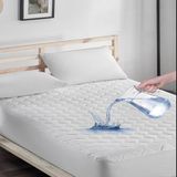 Bella Home Kapitoneli Tek ve Çift Kişilik Sıvı Geçirmez Pamuklu Alez - Beyaz - 100 x 200 cm