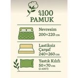 Bella Home Kristal Çift Kişilik Ranforce Nevresim Takımı - 4 Parça - %100 Pamuk - Orijinal Lüks Kutu - 200 x 220 cm - Renkli