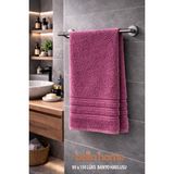 Bella Home Lüks Pamuklu Banyo Havlusu | 90X150 cm | 1 Adet | Yumuşak & Emici | Konforlu & Şık - 90 x 150 cm - Mürdüm