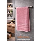 Bella Home Lüks Pamuklu Banyo Havlusu | 90X150 cm | 1 Adet | Yumuşak & Emici | Konforlu & Şık - 90 x 150 cm - Pudra