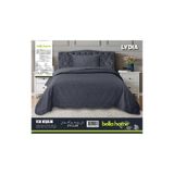 Bella Home Lydia Kadife Yatak Örtüsü Tek Kişilik Antrasit