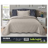 Bella Home Lydia Kadife Yatak Örtüsü Tek Kişilik - Bej - 180 x 240 cm