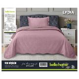 Bella Home Lydia Kadife Yatak Örtüsü Tek Kişilik - Gül Kurusu - 180 x 240 cm