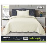 Bella Home Lydia Kadife Yatak Örtüsü Tek Kişilik - Krem - 180 x 240 cm