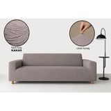 Bella Home Maksi Strech Su Yolu Koltuk Örtüsü (3+3+1+1) - Lastikli - Likralı - Oturma Grubu - Kakao
