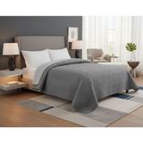 Bella Home Nova Tek Kişilik Yatak Örtüsü | 160X220 cm | Çok Amaçlı, Hafif ve Şık | Yazlık ve Mevsimlik - Gri - 160 x 220 cm