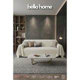 Bella Home Örme Polarlı Koltuk & Kanepe Örtüsü - Yumuşak Dokulu & Modern Tasarım - Krem - 170 x 210 cm