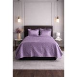 Bella Home Örtüm Çift Kişilik Queen Kadife Yatak Örtüsü | 240x260 cm | Yumuşak Dokulu & Şık Tasarım | Mor