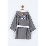 Bella Home Palyaço Nakışlı Kapüşonlu Çocuk Bornozu - %100 Cotton - Orijinal Kutulu - 8 - 9 Yaş - Antrasit