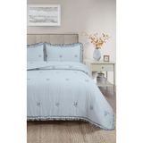 Bella Home Perla Çift Kişilik Nakışlı Yatak Örtüsü Takımı - 240X260 cm - Pvc Çantalı - Günlük ve Çeyizlik - Gri - 240 x 260 cm