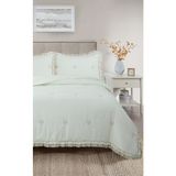 Bella Home Perla Çift Kişilik Nakışlı Yatak Örtüsü Takımı - 240X260 cm - Pvc Çantalı - Günlük ve Çeyizlik - Krem - 240 x 260 cm