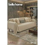 Bella Home Pötikare Polarlı Koltuk Örtüsü - Yumuşak Dokulu & Modern Tasarım - 170 x 210 cm - Cappuccino