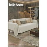 Bella Home Pötikare Polarlı Koltuk Örtüsü - Yumuşak Dokulu & Modern Tasarım - Krem