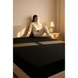Bella Home Premium Kalite Çift Kişilik Lastikli Çarşaf - 100% Organik Pamuk - Siyah - 160 x 200