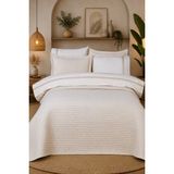 Bella Home Sonnia 7 Parça Gelin Seti | Yatak Örtüsü, Pamuk Nevresim, Çarşaf ve Yastık Kılıfı Takımı - 240 x 260 cm - Krem