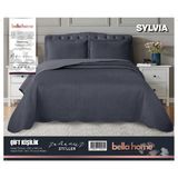 Bella Home Sylvia Yatak Örtüsü Çift Kişilik - Antrasit - 250 x 260 cm