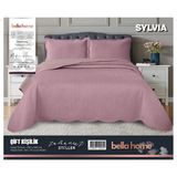 Bella Home Sylvia Yatak Örtüsü Çift Kişilik - Gül Kurusu - 250 x 260 cm