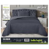 Bella Home Sylvia Yatak Örtüsü Tek Kişilik - Antrasit - 180 x 240 cm