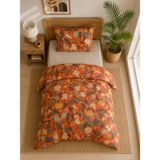 Bella Home Tek Kişilik Nevresim Takımı | Jelatin Ambalajlı | Konforlu ve Şık Tasarım | Günlük Kullanım - 06-Turuncu - 160 x 220 cm