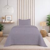 Bella Home Tek Kişilik Sonnia Yatak Örtüsü Seti - 180X240 cm - Pvc Çantalı - Gri - 180 x 240 cm