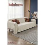 Bella Home Wellsoft Süngerli Koltuk Örtüsü – Yumuşak Dokulu, Kaymaz Taban - 170 x 210 cm - Krem