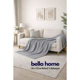 Bella Home Wellsoft Tv Battaniye | 130X170 cm | Koltuk & Tv Keyfi Için Sıcak ve Rahat - Gri - 130 x 170 cm