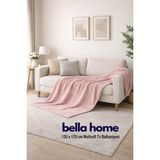 Bella Home Wellsoft Tv Battaniye | 130X170 cm | Koltuk & Tv Keyfi Için Sıcak ve Rahat - Pudra - 130 x 170 cm