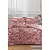 Bella Home Winter Tale Anastasia Tavşan Tüyü Yorgan Set - 220 x 240 cm - Mürdüm