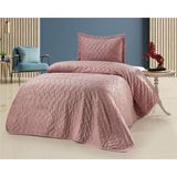 Bella Home Zara Kadife Yatak Örtüsü Tek Kişilik - Pudra - 180 x 240 cm