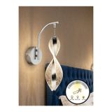 bella lighting Modern Lüx Gümüş Renk Sarkıt Aplik 3 Renkli Duvar Lambası Dekoratif Aplik Salon Yatak Odası Elektrikli