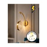 bella lighting Vıntage Eskitme Pirinç Kaplama Top Aplik 3 Renk Ledli Pilli Değildir Elektrikli Salon Antre Koridor Duvar Aydınlatması