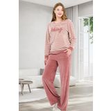 Bella Linda Soft Kadife Nakışlı Kadın Eşofman Takımı