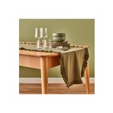 Bella Maison %100 Pamuk Elegance Runner Haki (50X150 Cm)