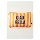 Bella Maison %100 Pamuk Line Mottolu Punch Nakışlı Kırlent Kılıfı Turuncu (35X50 Cm)