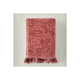 Bella Maison %100 Pamuk Rose Jakarlı Yüz Havlusu Mürdüm (50x90 cm)