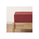 Bella Maison %100 Pamuk Saten Basic Çift Kişilik Lastikli Çarşaf Bordo (160x200x35 cm)