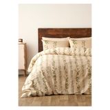 Bella Maison %100 Pamuk Saten Flora Çift Kişilik Nevresim Takımı Bej (200x220 cm)