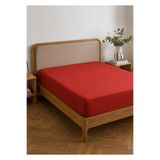 Bella Maison %100 Pamuk Saten Supreme Basic Çift Kişilik Lastikli Çarşaf Bordo (160x200x35 cm)