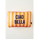 Bella Maison %100 Pamuk Turuncu Kırlent Kılıfı 35x50 cm Mottolu Punch Desenli Şık Tasarım - Custom