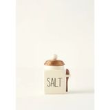 Bella Maison 330 Ml Ekru Salt Seramik Kavanoz Akasya Ağacı Kapaklı Şık Tasarım Mutfak Aksesuarı